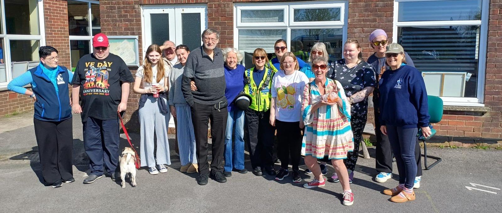 People from the local community spending time together